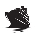 Cruise ship stencil clip art