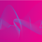 Pink background with flowing lines