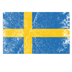 Swedish flag with grainy texture