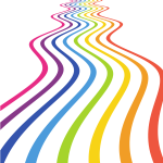 Flowing colored lines