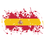 Spanish flag paint splatter