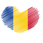 Heart Romanian flag