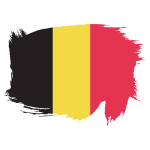 Painted Belgian flag