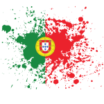 Portuguese flag ink grunge