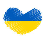 Ukraine flag heart symbol
