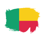 Benin Republic painted flag