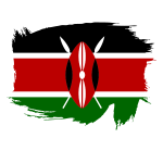 Painted flag of Kenya