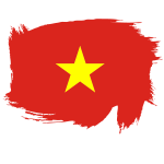 Painted flag of Vietnam