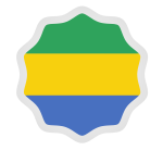 Gabon flag sticker symbol