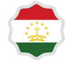 Tajikistan flag symbol sticker