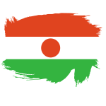 Painted flag of Niger