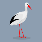 Stork bird clip art