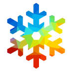 Snowflake low poly silhouette