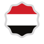 Yemen flag round sticker