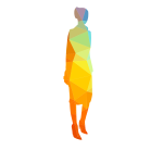 Lady color silhouette