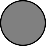 Beige circle with black outline.