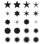 Stars shapes collection