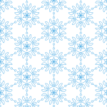 Blue floral ornament pattern