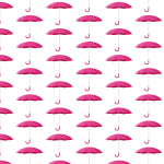 Pink umbrella seamless pattern