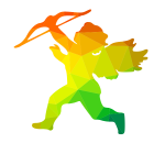 Cupid color silhouette