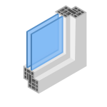 Window section 3d profile