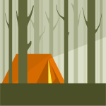 Tent in forest