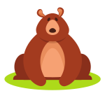 Sitting bear