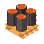 Barrels of oil 3D isometric