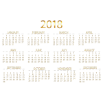 2018 Calendar Gold No Background