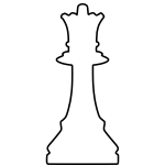 White silhouette chess piece