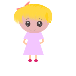 Cartoon blond girl vector image