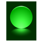 5 Green Sphere Blurred Reflection