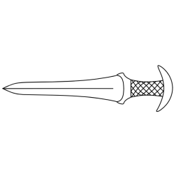 A short sword as used in ancient Egypt