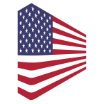 America USA Flag Perspective 1