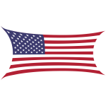 Stretched flag of America