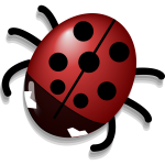 Ladybug with shadow