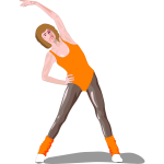 Woman in aerobics outfit vector image