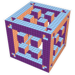 Orange and violet cubes