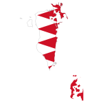 Bahrain Map Flag