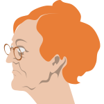 Old woman with glasses vector clip art