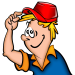 Vector graphics of friendly handyman profile image