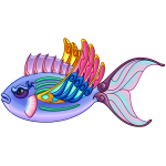 Colorful fish cartoon clip art