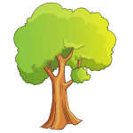 Cartoon Tree Isolated
