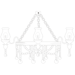 Chandelier Line Art