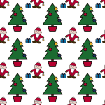 Christmas scene-seamless pattern