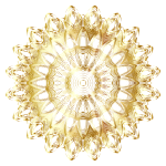 Chromatic Mandala Line Art Gold No Background