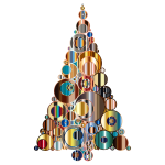Colorful Abstract Circles Christmas Tree 6