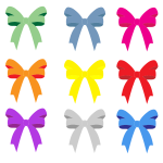 Colorful bows collection