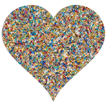 Colorful Confetti Heart 5 Variation 2