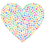 Colorful Gems Heart